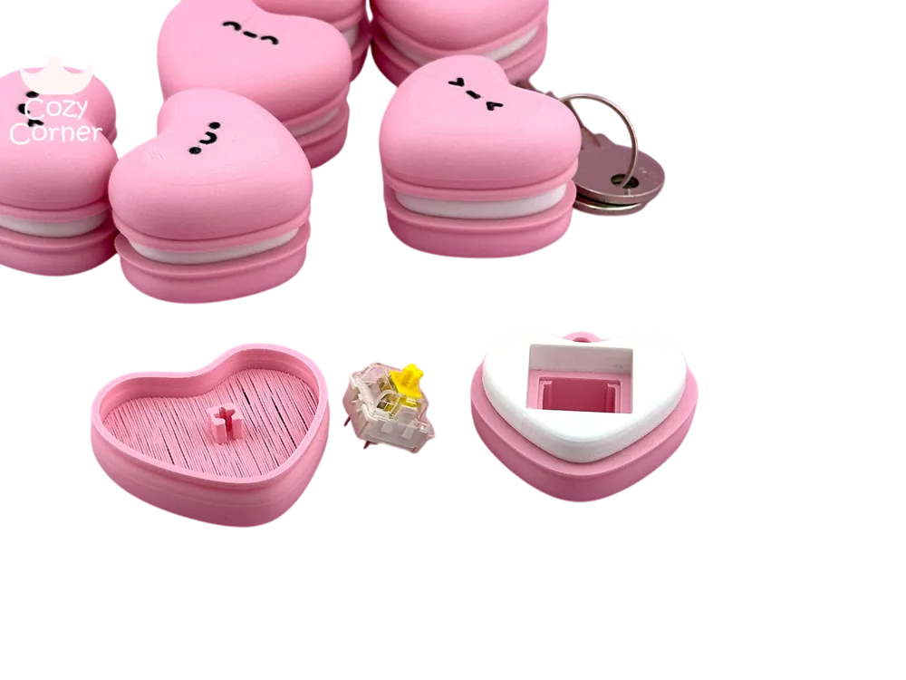 K17 Tatlı Kalp Makaron Anahtarlık - Kimo