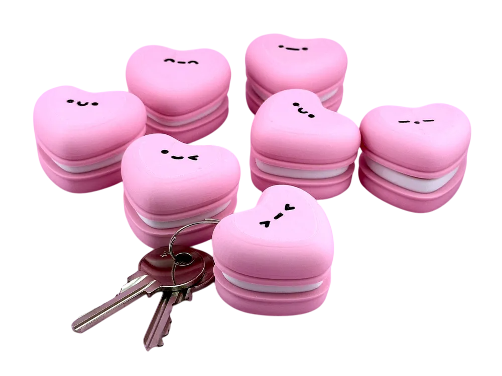 K17 Tatlı Kalp Makaron Anahtarlık - Kimo