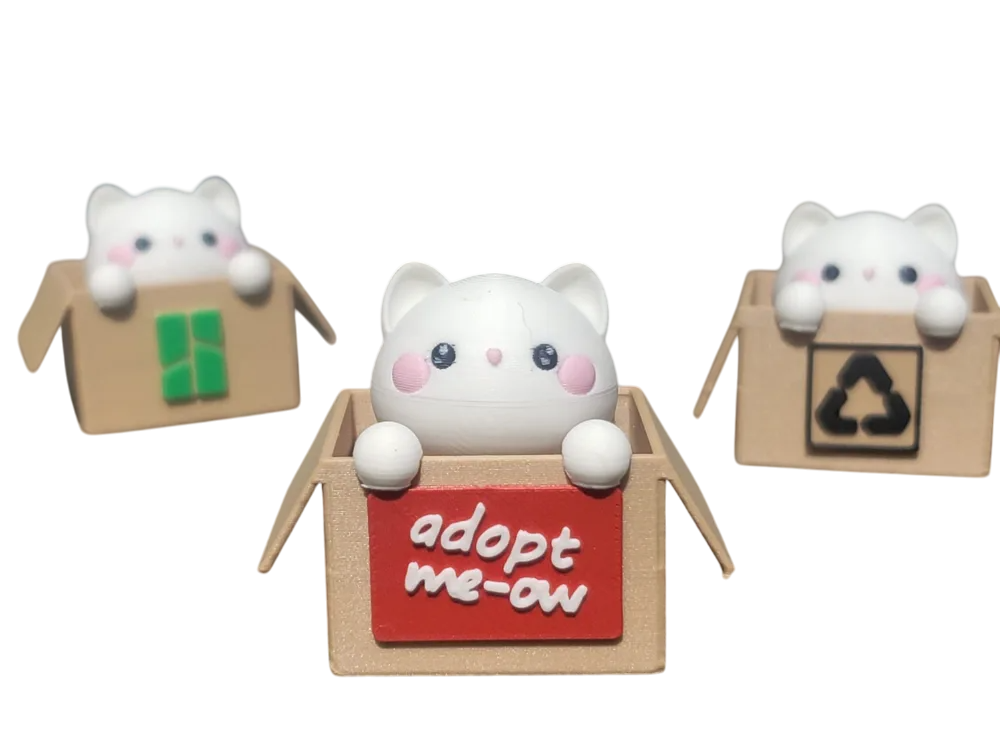 K38 Kutudan Bakan Kedi Anahtarlık - Kimo