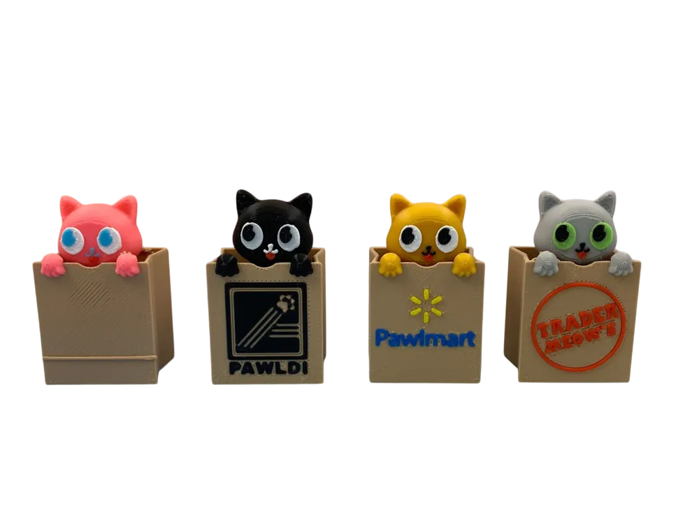 K34 kutuların içerisindeki Kediler Anahtarlık - Kimo