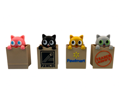 K34 kutuların içerisindeki Kediler Anahtarlık - Kimo