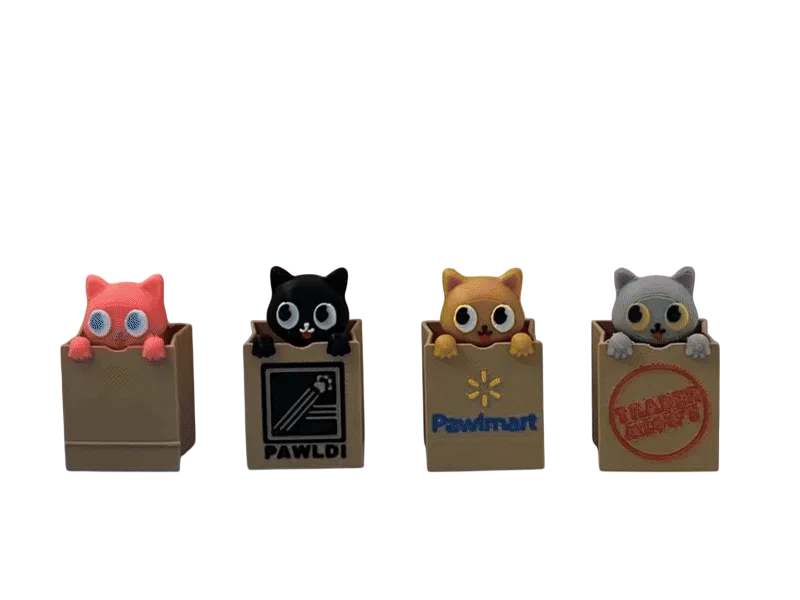 K34 kutuların içerisindeki Kediler Anahtarlık - Kimo